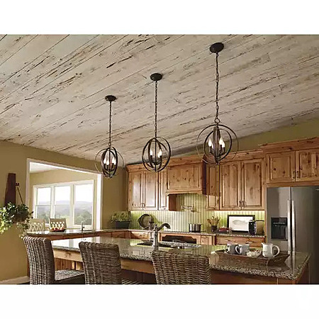 Progress Lighting Equinox 4-Light Antique Bronze Transitional Globe Hanging Pendant Light $59 + Free Shipping