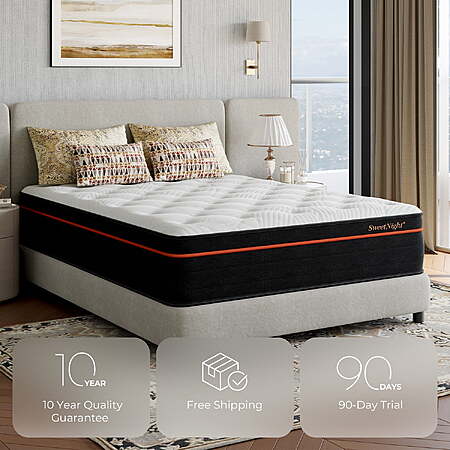 Sweetnight Twilighty 14" Cooling Gel Memory Foam Hybrid Mattress (King) $284 + Free Shipping