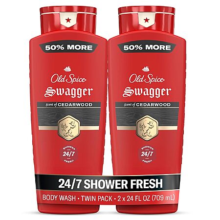 [Prime] 2-Pack 24-Oz Old Spice Swagger Body Wash for Men 2 for $14.62 ($7.31 per 2-Pack) + Free Shipping