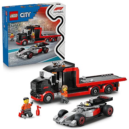 508-Piece LEGO City F1 Display Truck w/ Audi F1 Race Car Building Set (60493) $26.99 + Free Shipping w/ Prime or on $35+