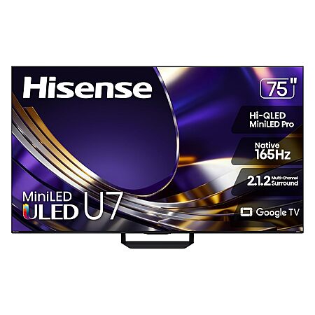 75" Hisense U7SG Mini-LED ULED 4K 165Hz Smart Google TV $998 + Free S&H