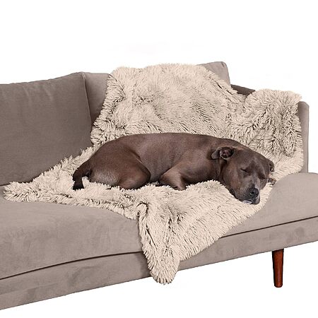 Prime Members: Furhaven Large Waterproof Faux Fur & Velvet Pet Throw (Taupe) $10.20 + Free S/H