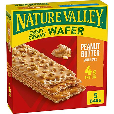 5-Count 6.5-Oz Nature Valley Peanut Butter Creamy Wafer Bars $2.39 w/ S&S + Free Shipping w/ Prime or on $35+