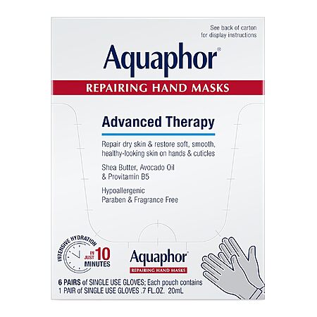 [Prime] 6-Count Aquaphor Advanced Therapy Repairing Hand Masks $18.57 w/ S&S + Free Shipping