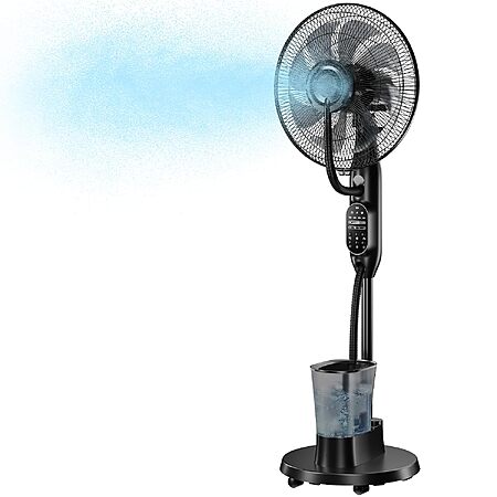 Etunsia 35dB Oscillating Misting Standing Fan w/ 3 Misting Modes & 9 Speeds (Black) $59.97 + Free Shipping