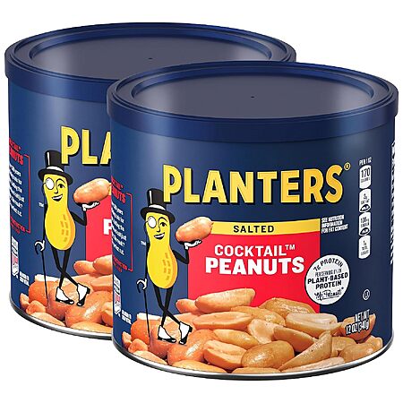 2-Pack 12-Oz Planters Salted Cocktail Peanuts $3.49 w/ S&S