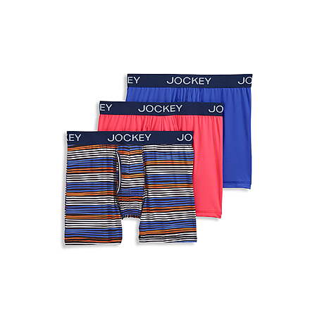 3-Pack Jockey Generation Men's Microfiber Boxer Briefs (Blue/Stripe/Red, Various Sizes) $6.07 + Free Shipping w/ Walmart+ or on $35+