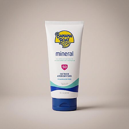 5-Oz Banana Boat SPF 50 Mineral Sunscreen Lotion $6.65 w/ S&S