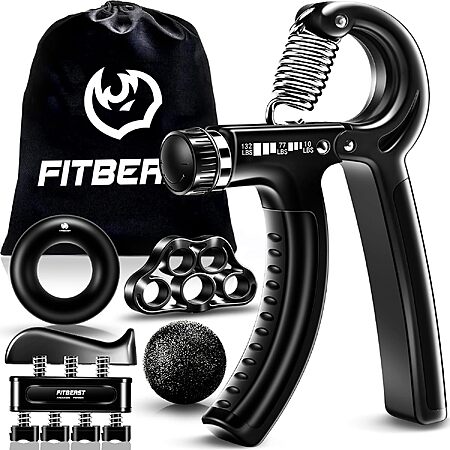 5-Piece FitBeast Adjustable Resistance Grip Strengthener Kit $9.89 + Free Shipping w/ Prime or on $35+