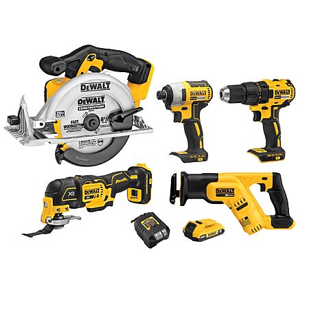 DEWALT 20V MAX 5-Tool Brushless Cordless Combo Kit $449 + Free Shipping