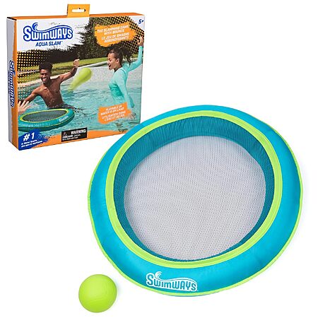 SwimWays Aqua Slam Inflatable Trampoline Pool & Backyard Game Set $4.24 ...