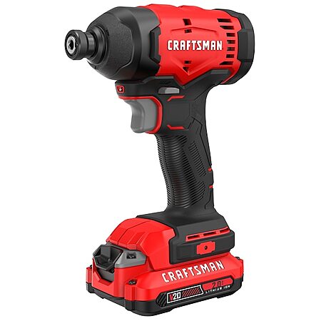 CRAFTSMAN V20 20V Cordless Impact Driver w/ 2Ah Battery & Charger $59 & More
