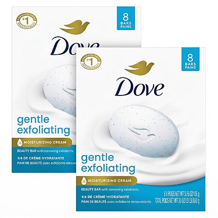 16-Pack 3.75-Oz Dove Gentle Exfoliating Beauty Bar Soap