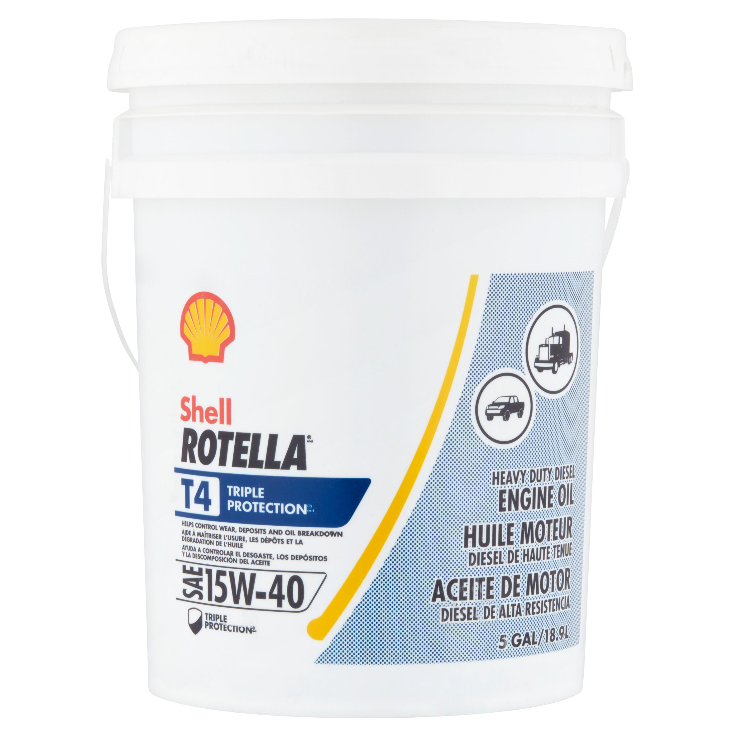 5-Gallon Pail Shell Rotella T4 Triple Protection 15W-40 Diesel Engine Oil $56 + Free S/H
