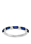 Belk & Co. Created Sapphire Band Ring in Sterling Silver $30 and More w/ Free Shipping