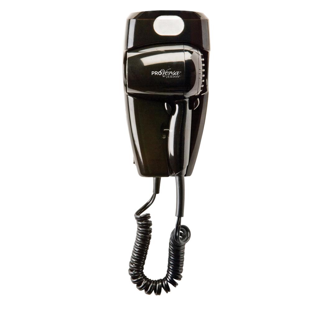 1600-Watt Jerdon ProVersa Wall-Mount Hair Dryer w/ Night Light (Black) $16.85 at Home Depot w/ Free Ship on $35+