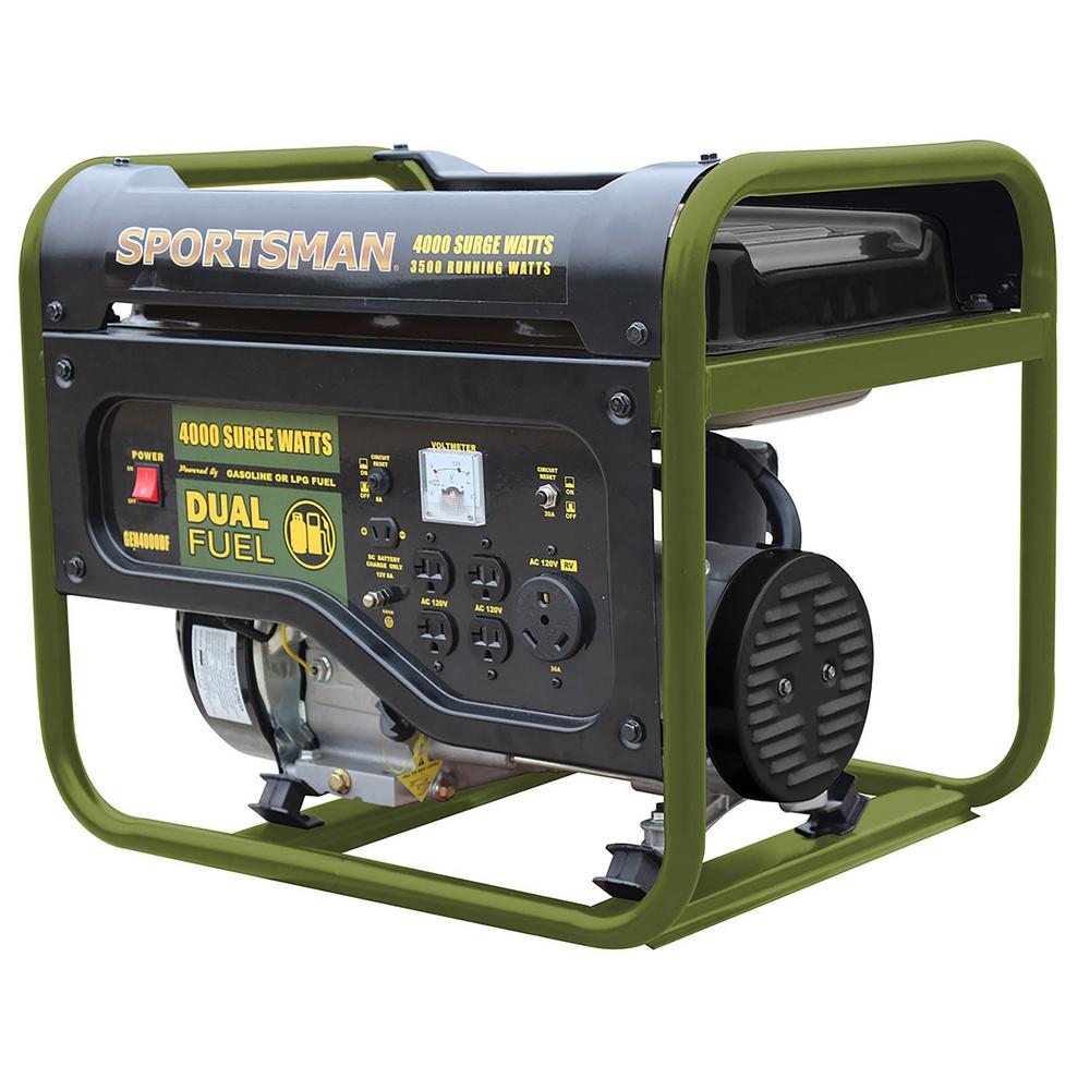 Sportsman 4,000/3,500-Watt Dual-Fuel Powered Portable Generator (LPG or Regular Gas) $269 + Free Shipping