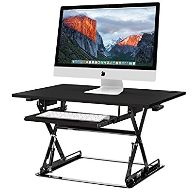 Halter ED-257 Preassembled Height Adjustable Desk Sit / Stand Elevating Desktop with Built-In Cable Management - Black or Cherry $98.79 FS Amazon