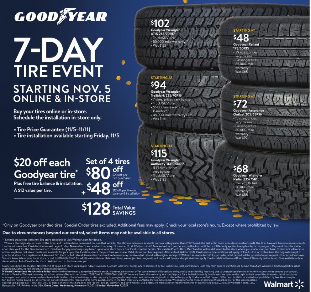 Walmart tire balance coupon new arrivals