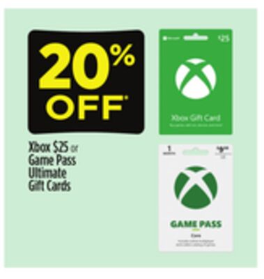 Dollar General In-Store Offer: $25 XBOX or Gamepass Ultimate Gift Cards 20% Off & More (Valid thru 11/29)