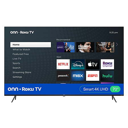 Select Walmart Stores: 70" onn 4K 60Hz Roku Smart TV