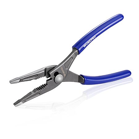 WORKPRO 8'' Long Nose Slip Joint Pliers, CR-V Needle Nose Pliers with Comfortable Grip Handles, 3-Zone Serrated Jaw, $11.89, Amazon