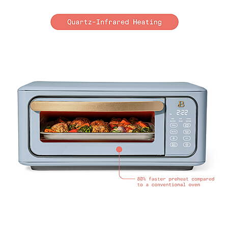 Beautiful Infrared Air Fry Toaster Oven, 9-Slice, 1800 W, Cornflower Blue by Drew Barrymore, $89, FS, Walmart