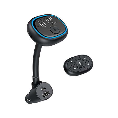 onn. Bluetooth Wireless FM Transmitter with Native Voice App Compatible with Smartphone, $5, Walmart