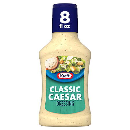 Kraft Classic Caesar Dressing, 8 fl oz Bottle, $1, Walmart