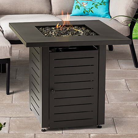 Mainstays 28-Inch Propane Fire Pit Table with Lid and cover, 50,000 BTU, 28", $177, FS, Walmart