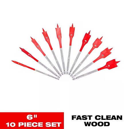 10-Pc DIABLO SPEEDemon High Speed Steel Spade Bit Set w/ Pouch - 2026-06-10