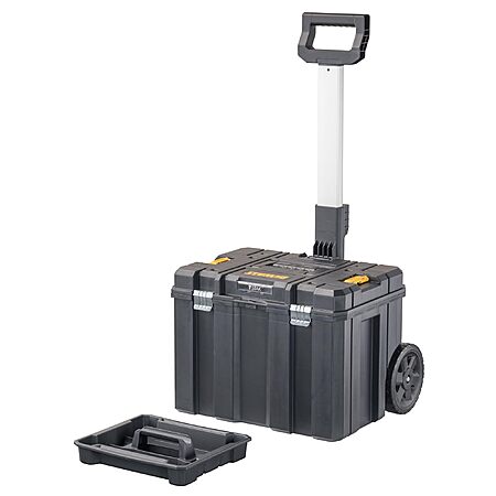+10% back with Prime card, DEWALT Tool Box with Wheels Modular, Large Rolling Tool Box With Telescopic Handle, Portable Carrier Deep Stackable TSTAK Storage (DWST17820). $69.98