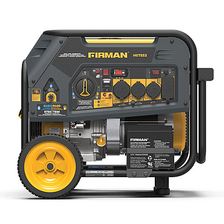REFURBISHED with 2 yr warranty, FIRMAN Dual Fuel 9400W 120/240V Electric Start Generator, $524.99, FS, ebay