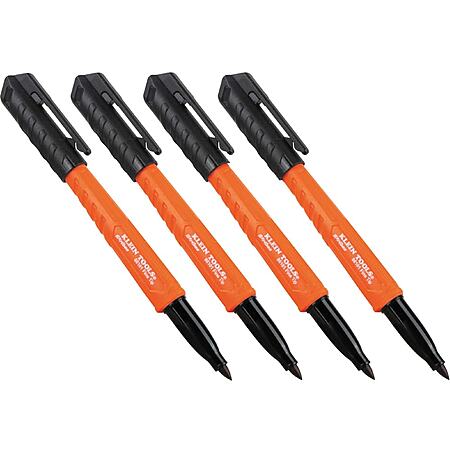 Klein Tools Skribes Fine Tip Permanent Markers, Black, 4-Pack, $2.98, Lowe's