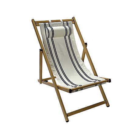 (2 pack) Mainstays Resort Sling Fabric Chair, Beige & Blue Stripe, $50.56, FS, Walmart