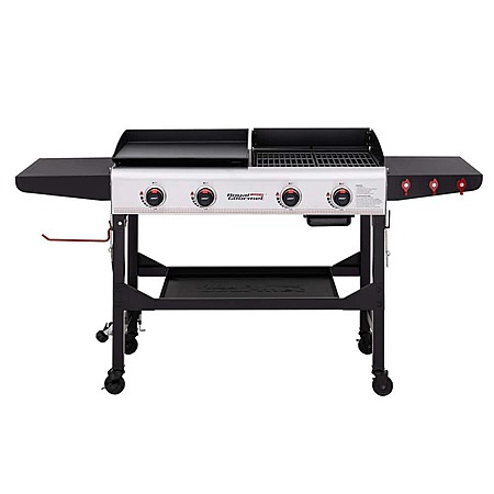 Royal Gourmet 4-Burner 48,000 BTU Portable Flat Top Gas Grill and Griddle Combo Grill in Black with Folding Legs for Outdoor Cooking, $229.99, FS, Home Depot