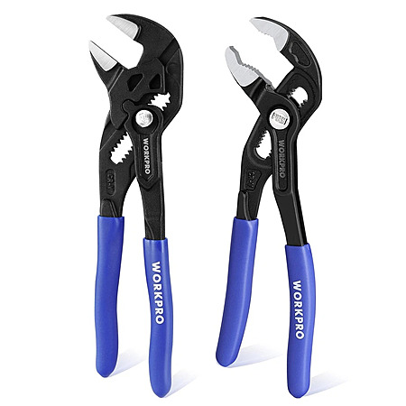 WORKPRO 2PC 7" Quick Adjustment Plier Wrench Groove Joint Plier Set, $18.47, free shipping, ebay
