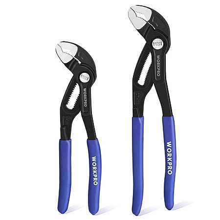 WORKPRO Pliers Set 7" & 10" Groove Joint Plier Set Wide Opening Slip Joint Plier, $19.43, Free shipping, ebay