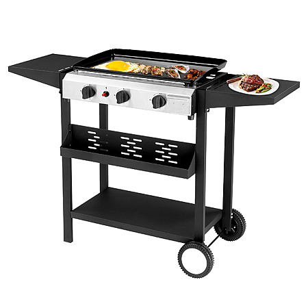 3 burner, 34" Outdoor Griddle Station with Side Shelf, Flat Top Gas Grill Propane, $103.99, free shipping, ebay