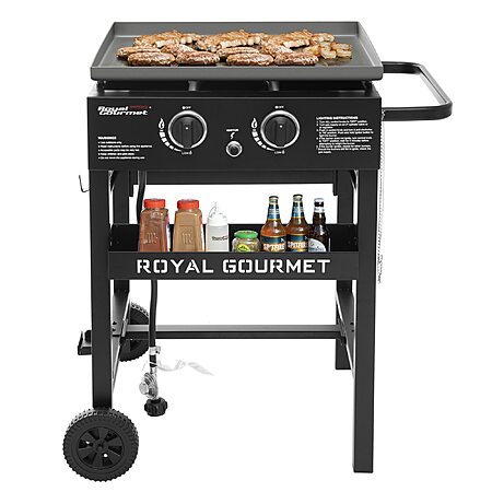 Royal Gourmet 23-Inch Gas Griddle 2 -Burner Liquid propane Flat Top Grill, $149.99, FS, Lowe's, Wayfair