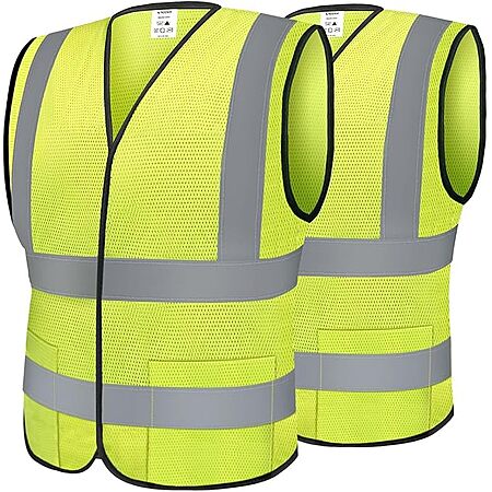 2 pk, $4.99, 4 pack (sm), $7.49, TICONN Reflective Safety Vest, High Visibility Vest with Reflective Strips for Men Women, Amazon