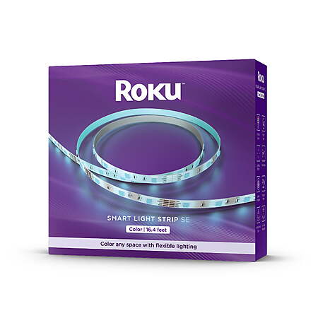 Roku Smart Home Smart Light Strip SE 16.4 ft with 16 Million Color Options, White Light Option, and Custom Presets, $11.50, Walmart
