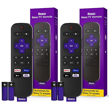 2 pack, Roku TV Remote Control (Official Manufacturer Product), $12.99, Amazon