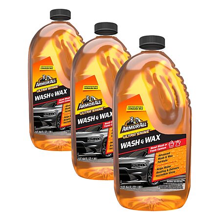 3 pack, 64oz, Armor All Ultra Shine Car Wash and Car Wax, $14.16, Amazon