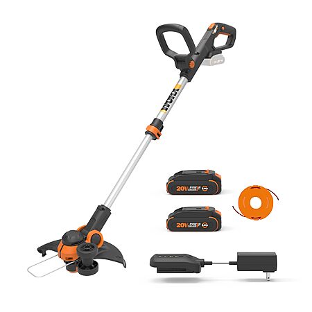 with 2 batteries, WORX 20V 12" 2-in-1 Cordless String Trimmer & Electric Lawn Edger, WG163, $79.99, Amazon