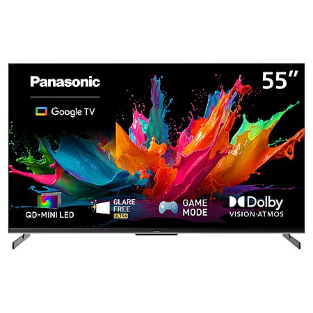 Panasonic W85 Series (2026 Model) 55-inch QD-Mini LED 4K UHD Glare Free Ultra Google TV, Local Dimming Supreme, HDR10+, Dolby Vision, Dolby Atmos, Game Mode - TN-55W85CPS