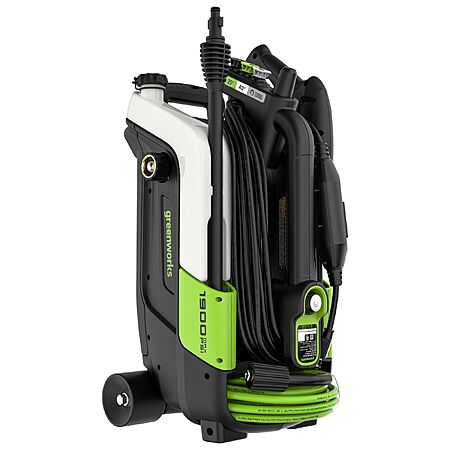 Greenworks 1900-PSI 1.2-GPM Cold Water Electric Pressure washer with 4 Spray Tips, $99, FS, Lowe's
