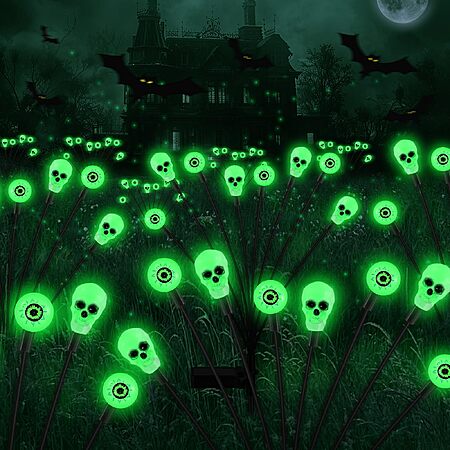 4 pack, green, solar Scary Eyeball Lights,32LED,IP65 Waterproof,Halloween Decor for Garden/Yard/Patio/Lawn/Pathway, $12.98, Amazon