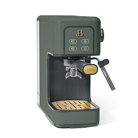 Beautiful by Drew Barrymore Slim Espresso Machine, 20 Bar, Thyme Green, $109, FS, Walmart