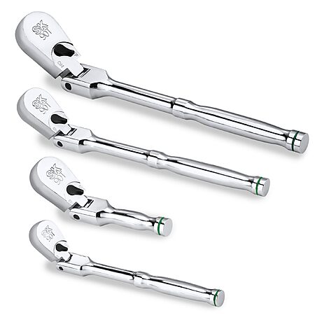 Prime, $99.99, SK 4-Piece Flex Head Ratchet Set, 1/4", 3/8", 1/2" Drive, Swivel Ratchet